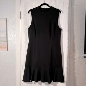 Saks Fifth Avenue Black Ruffled Sheath Mini Dress